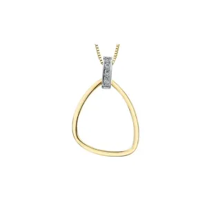 10K Yellow Gold (0.037ct) Diamond Contemporary Pendant