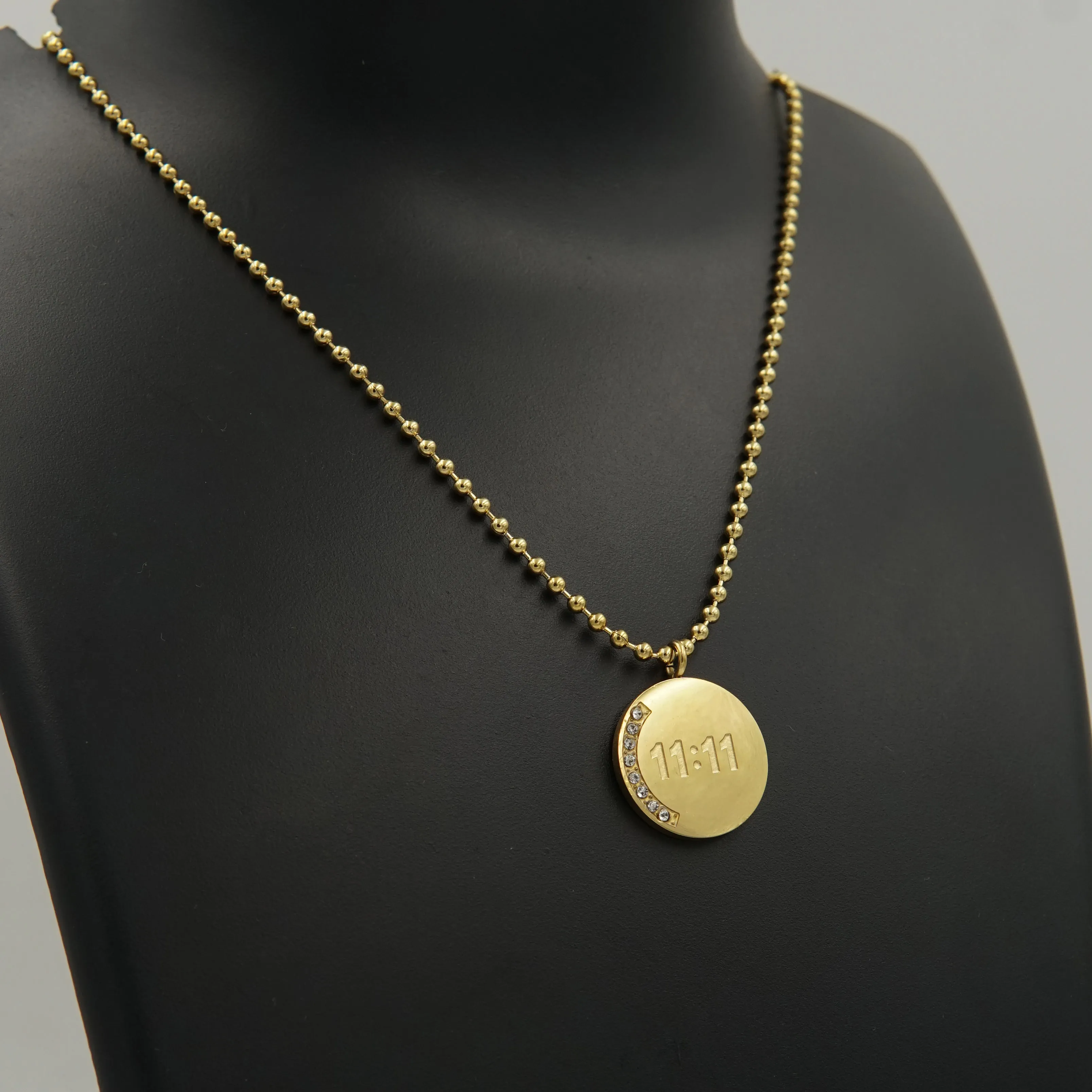 11:11 Diamond Necklace  Gold Plated, Waterproof and Anti-Tarnish
