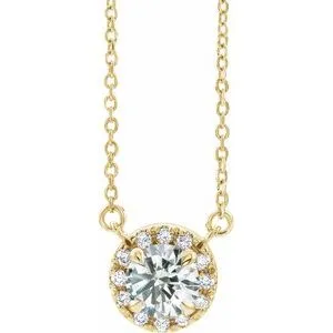 14K Yellow 1/5 CTW Natural Diamond 16" Necklace