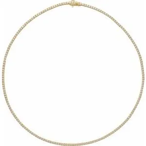 14K Yellow 5 3/4 CTW Lab-Grown Diamond 16" Necklace
