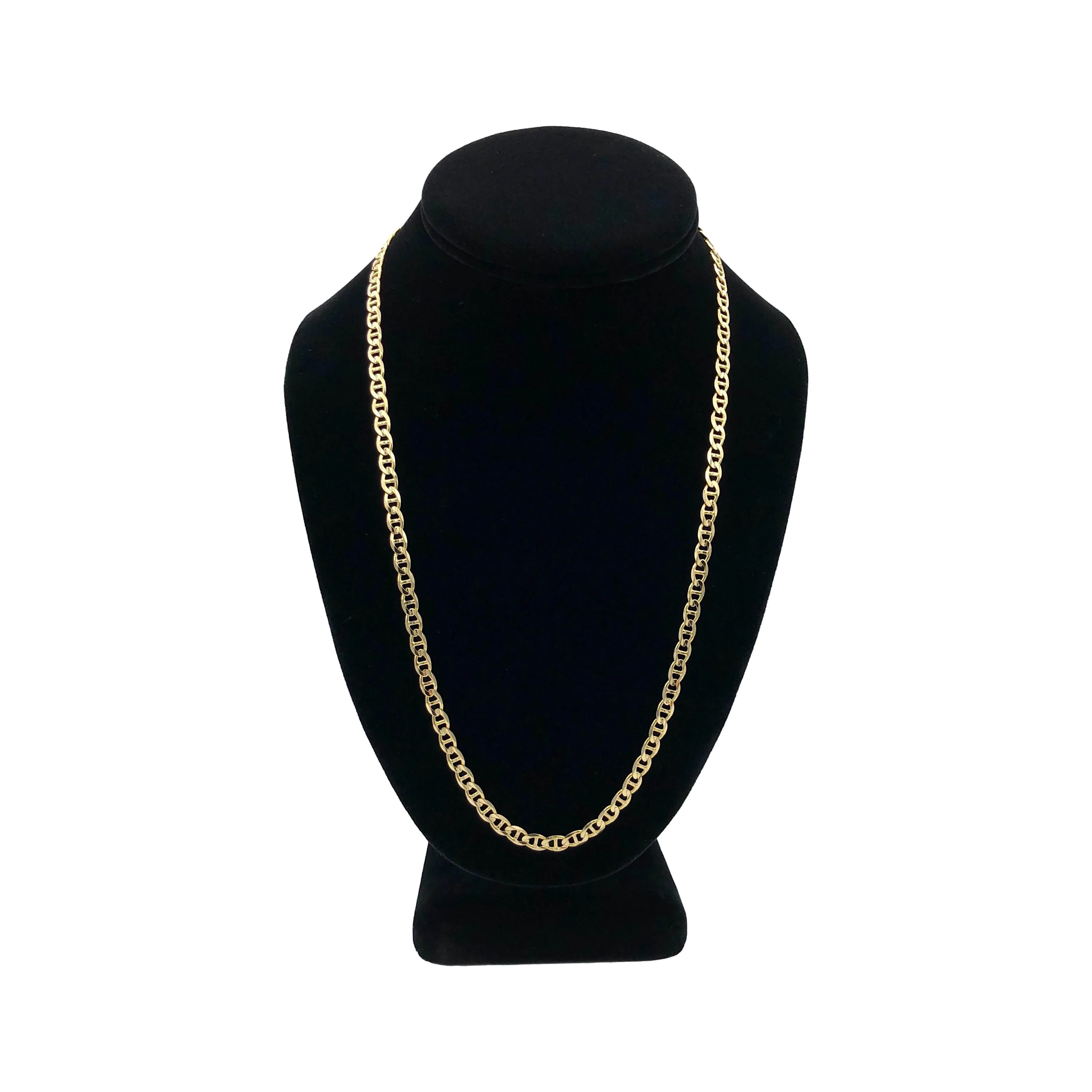 14K Yellow Gold Italian Mariner Link Necklace – 22 Inches - 4.8mm