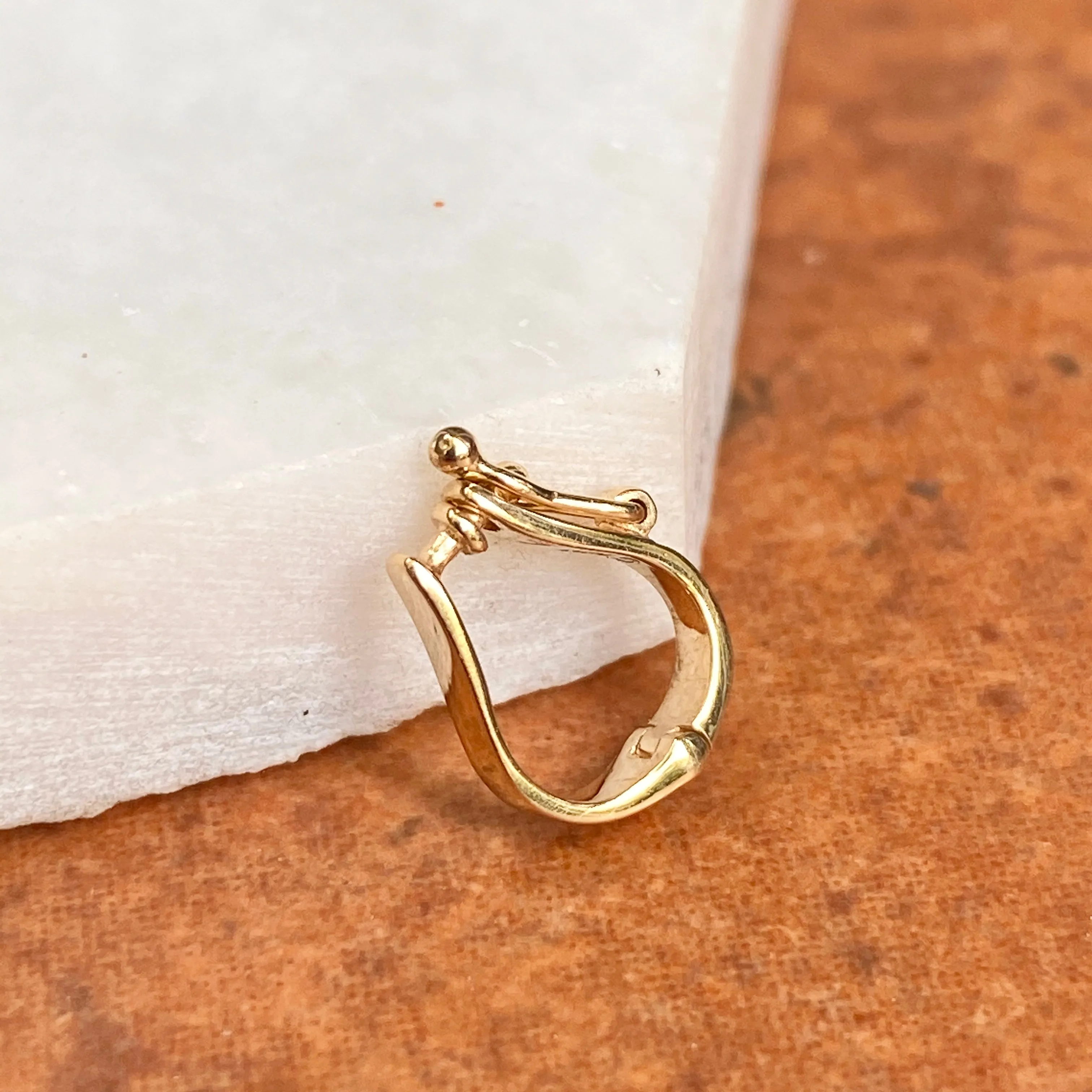 14KT Yellow Gold Omega Bail Slide Pendant Enhancer 6mm