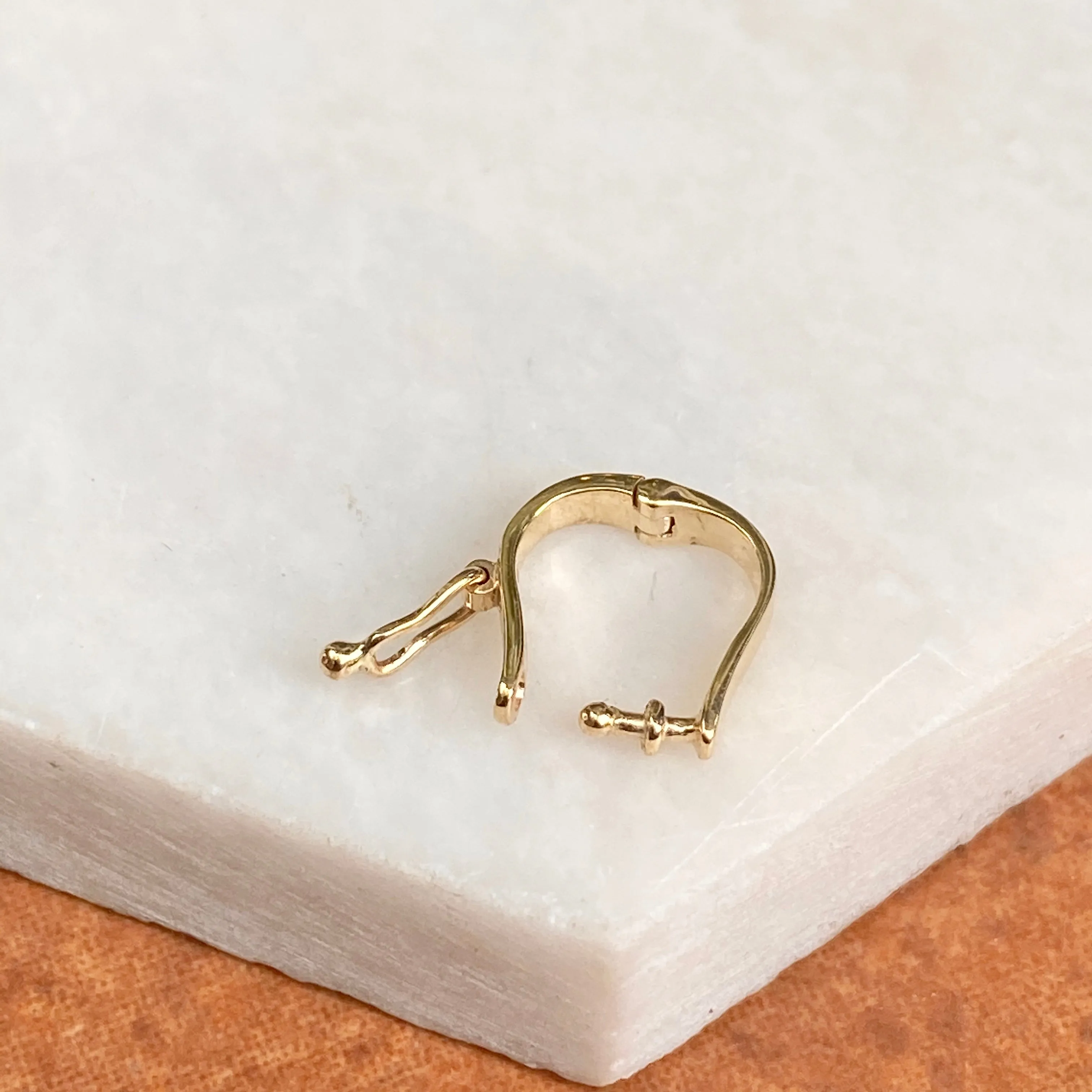 14KT Yellow Gold Omega Bail Slide Pendant Enhancer 6mm