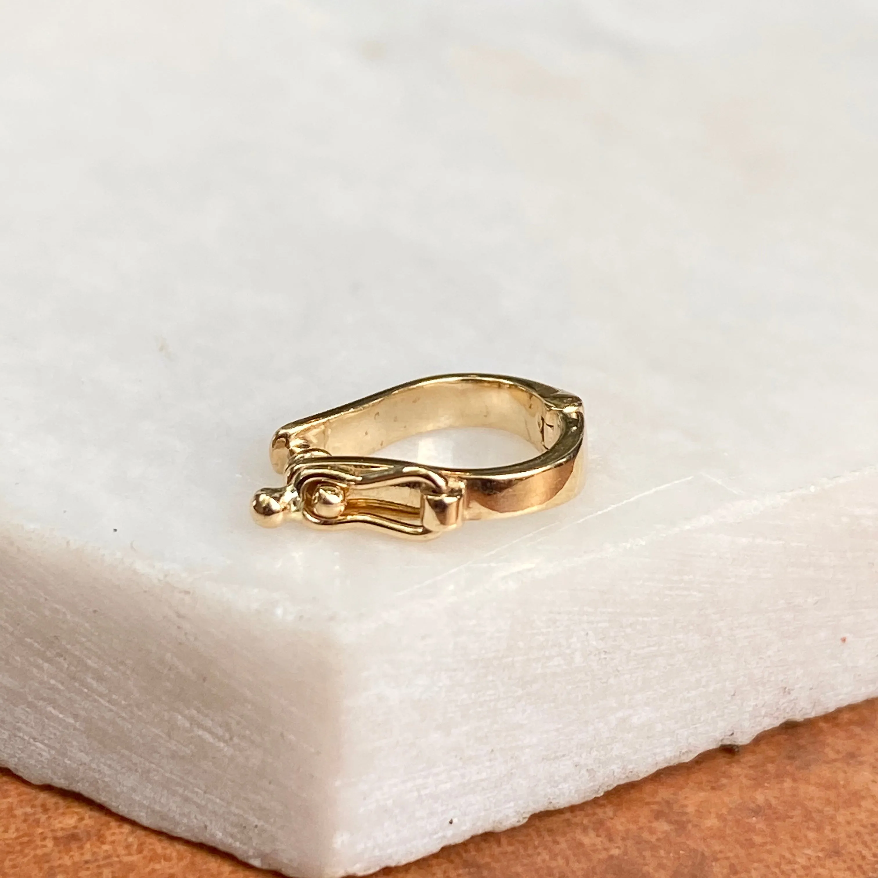 14KT Yellow Gold Omega Bail Slide Pendant Enhancer 6mm