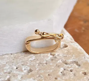 14KT Yellow Gold Polished Pendant Enhancer/ Pearl Shortener Bail 8 x 3.5mm