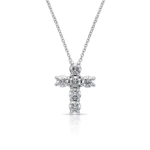 14KW Diamond Cross Necklace