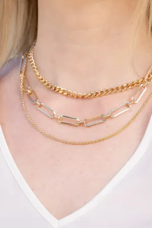 3 Layer Necklace - Gold