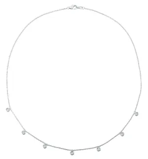3 POINTER 7 SECTION 18 ” DIAMOND NECKLACE 14K ROSE GOLD (0.25 CTW)
