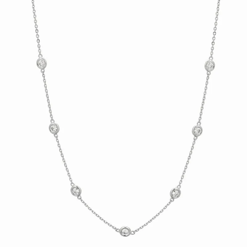 3 POINTER DIAMOND HALF WAY AROUND NECKLACE 14K GOLD (0.25 CTW)