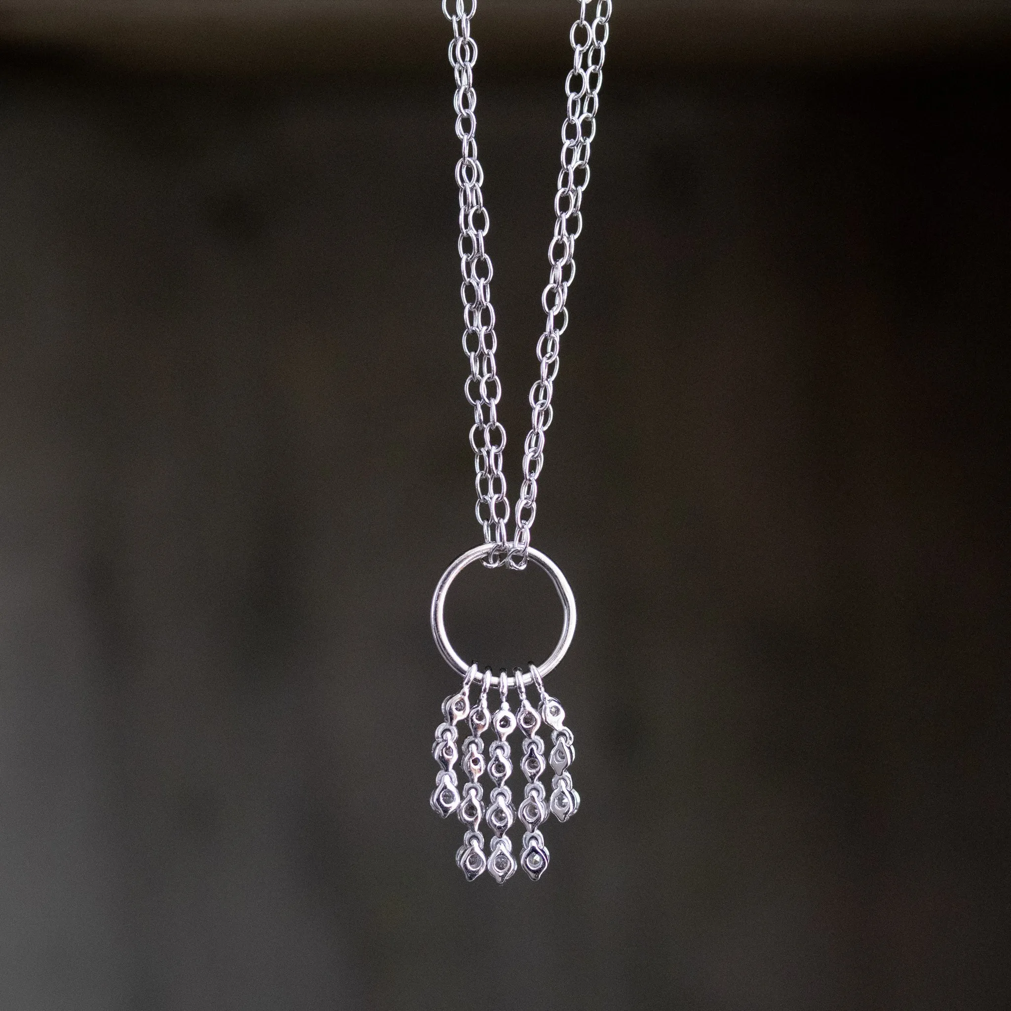 .40ctw Cascade Waterfall Pendant Necklace