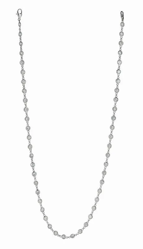 7 POINTER 17.5″ DIAMOND NECKLACE 14K GOLD (4.01 CTW)