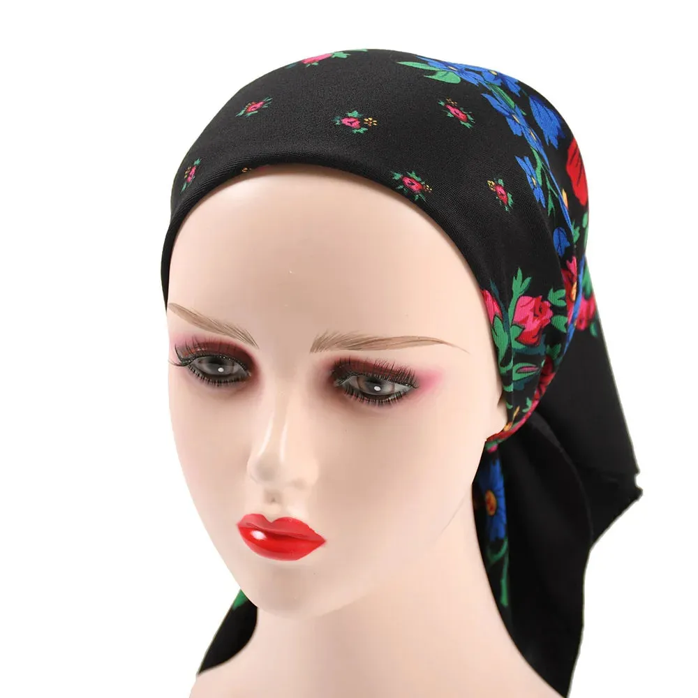 70*70cm Luxury Flowers Square Russian Scarf Women Floral Printed Shawl Female Bandana Head Wrap Headband Scarves Handkerchief