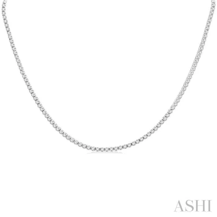 7.20CTRDDM TENNIS NECKLACES 14KT WG -G