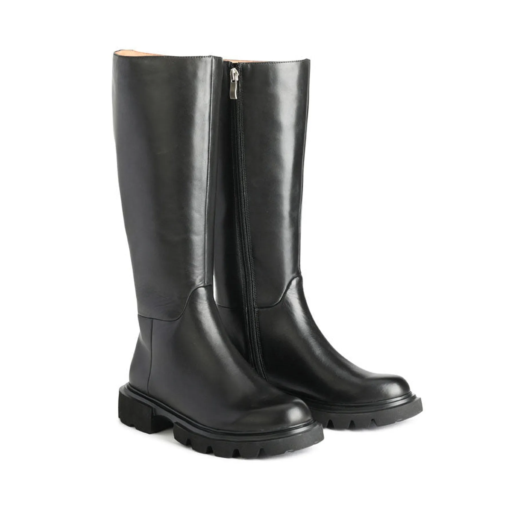 ADEENA LEATHER LONG BOOTS