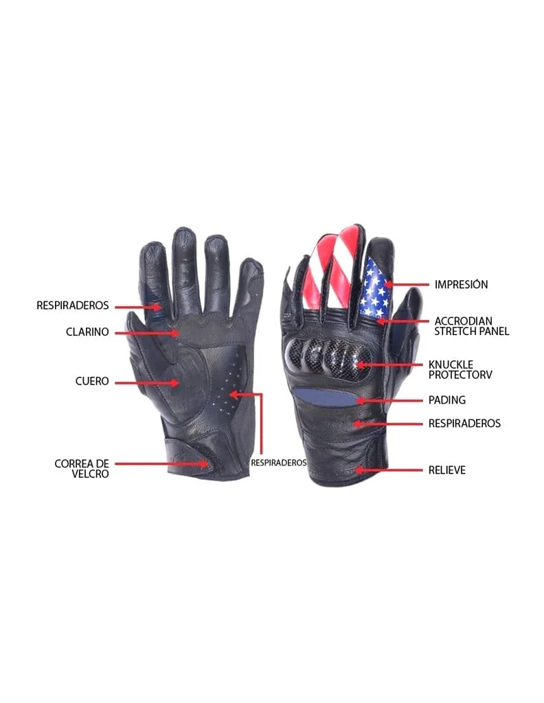 AGV Sports Krono Short Summer Leather Gloves - USA
