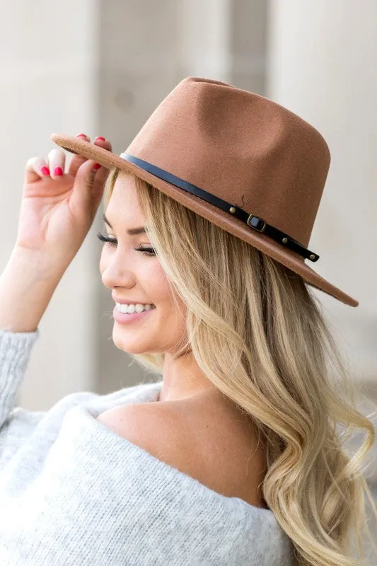 Aili's Corner Buckle Accent Fedora