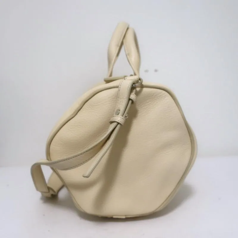 Alexander Wang Rocco Dumbo Studded Duffle Bag Meringue Leather Satchel NEW