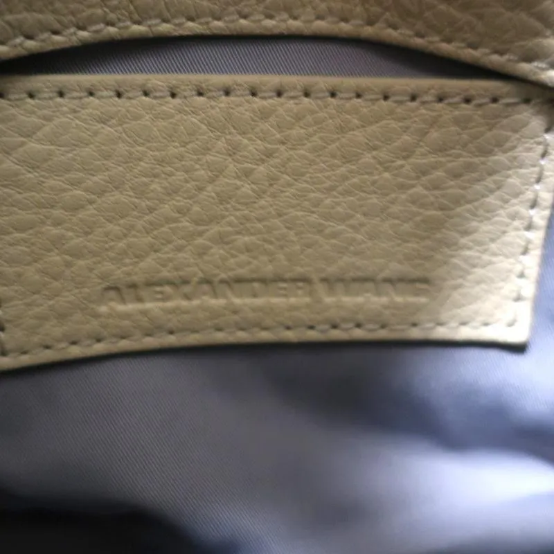 Alexander Wang Rocco Dumbo Studded Duffle Bag Meringue Leather Satchel NEW