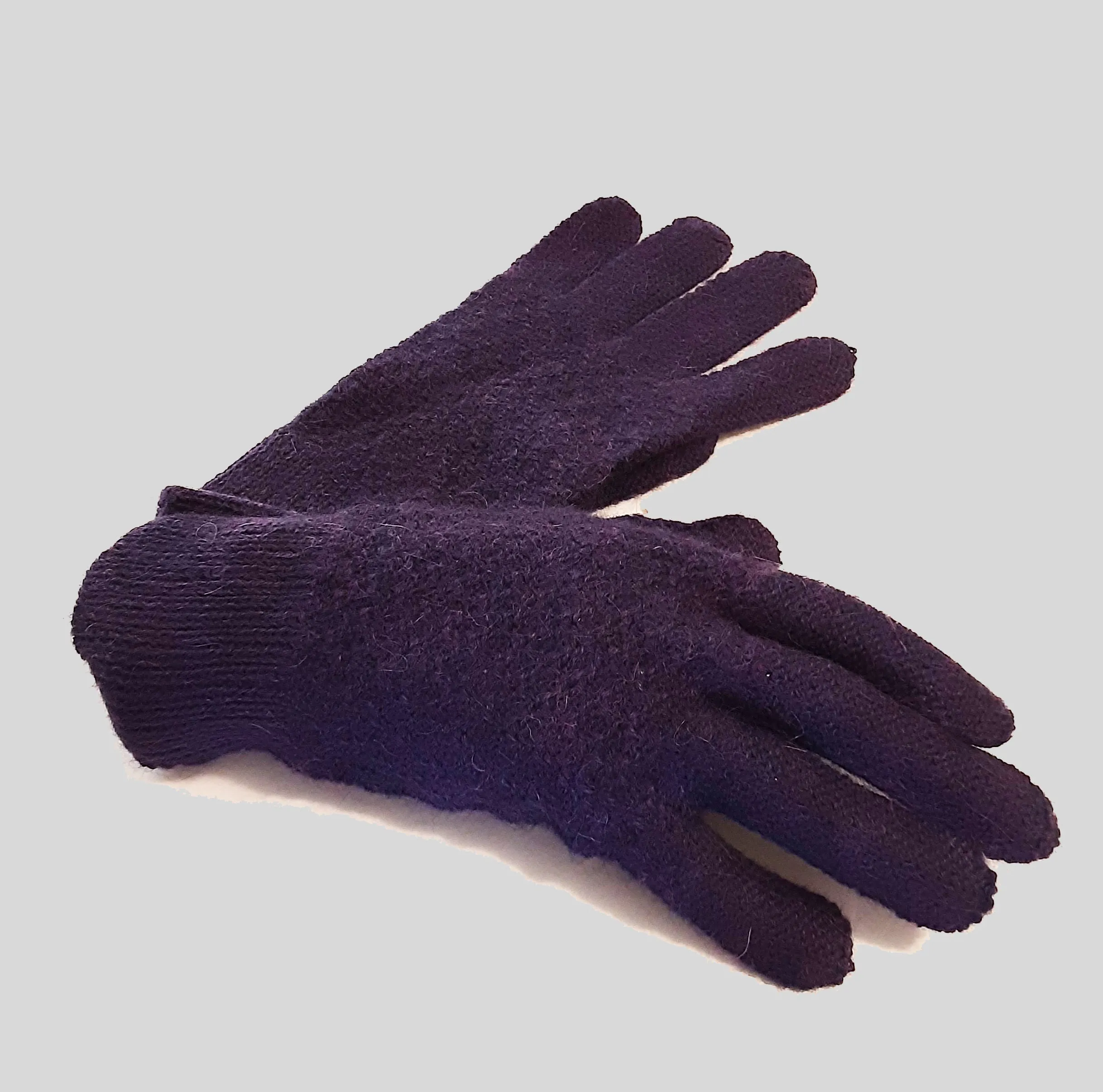 Alpaca Jacquard gloves Lilac