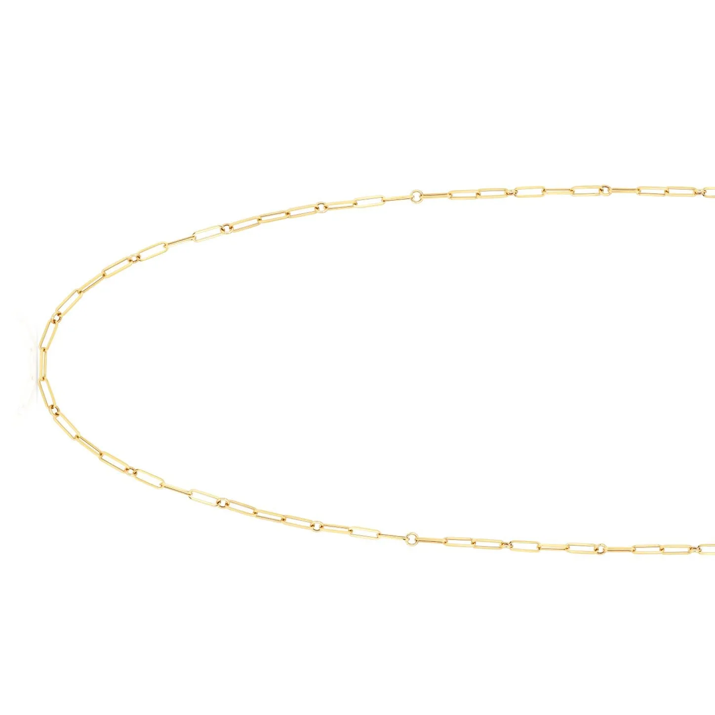 Alternating Size Paperclip Gold Chain Necklace