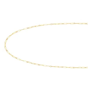 Alternating Size Paperclip Gold Chain Necklace