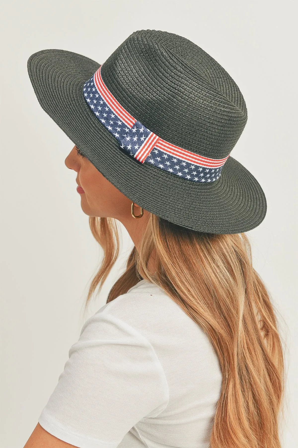 American Flag Sun Hat Black - Pack of 6