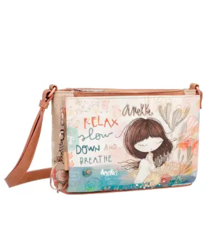 Anekke Mediterranean Triple Compartment Crossbody Shoulder Handbag