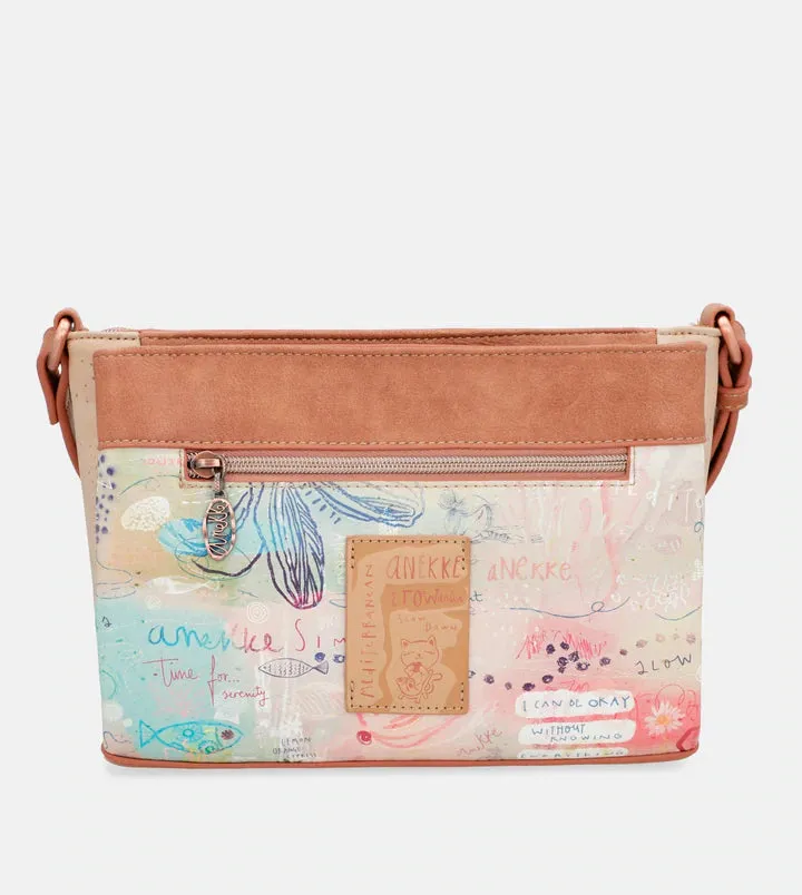 Anekke Mediterranean Triple Compartment Crossbody Shoulder Handbag