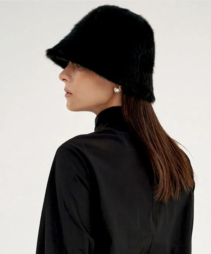 Anell Golf Mu Angora Bucket Hat - Black