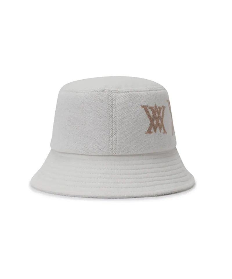 ANEW Golf: Jacquard Triple Logo Bucket Hat - White