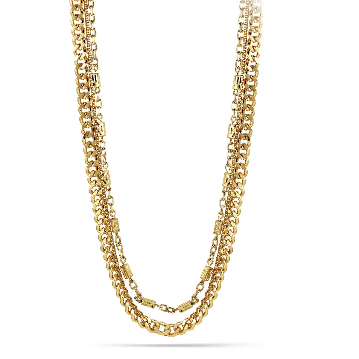 ANTIQUE LOOK GOLD CHAIN NECKLACES #SWR-CP1984 (HC12)