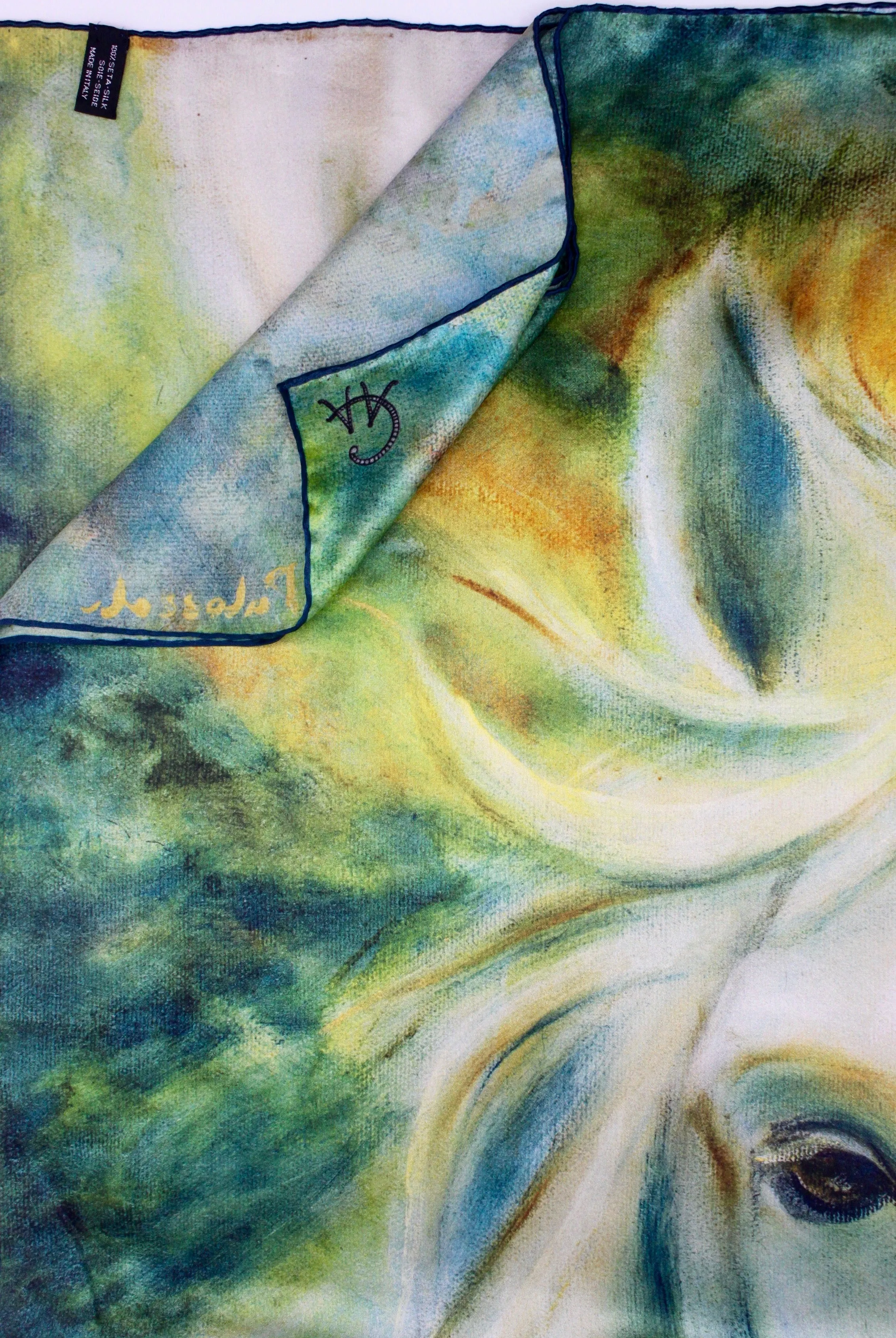 Archangel Unicorn Italian Silk Satin - 110 x 110 cm