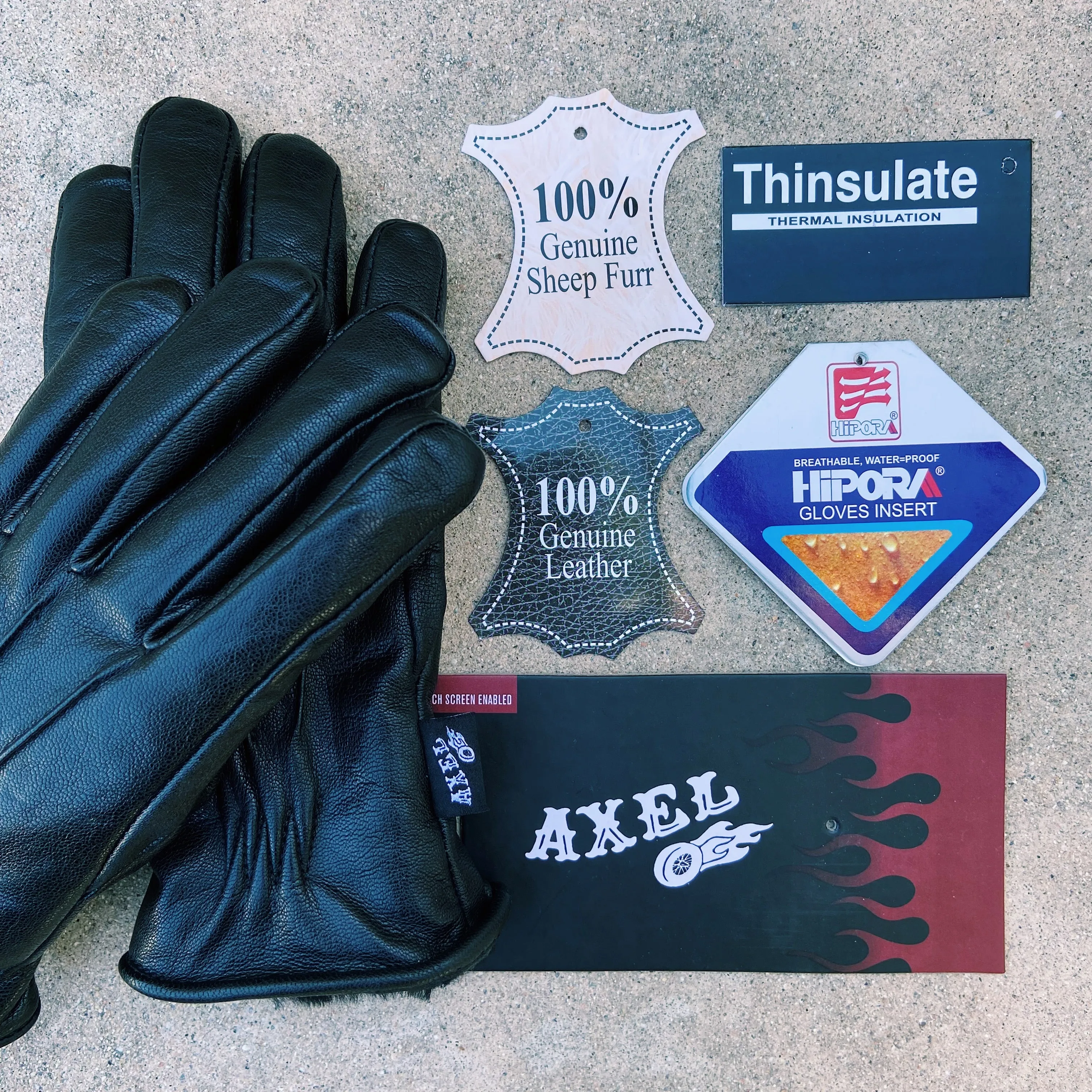 AXEL CO LEATHER COLD-WEATHER GLOVES VINTAGE STYLE
