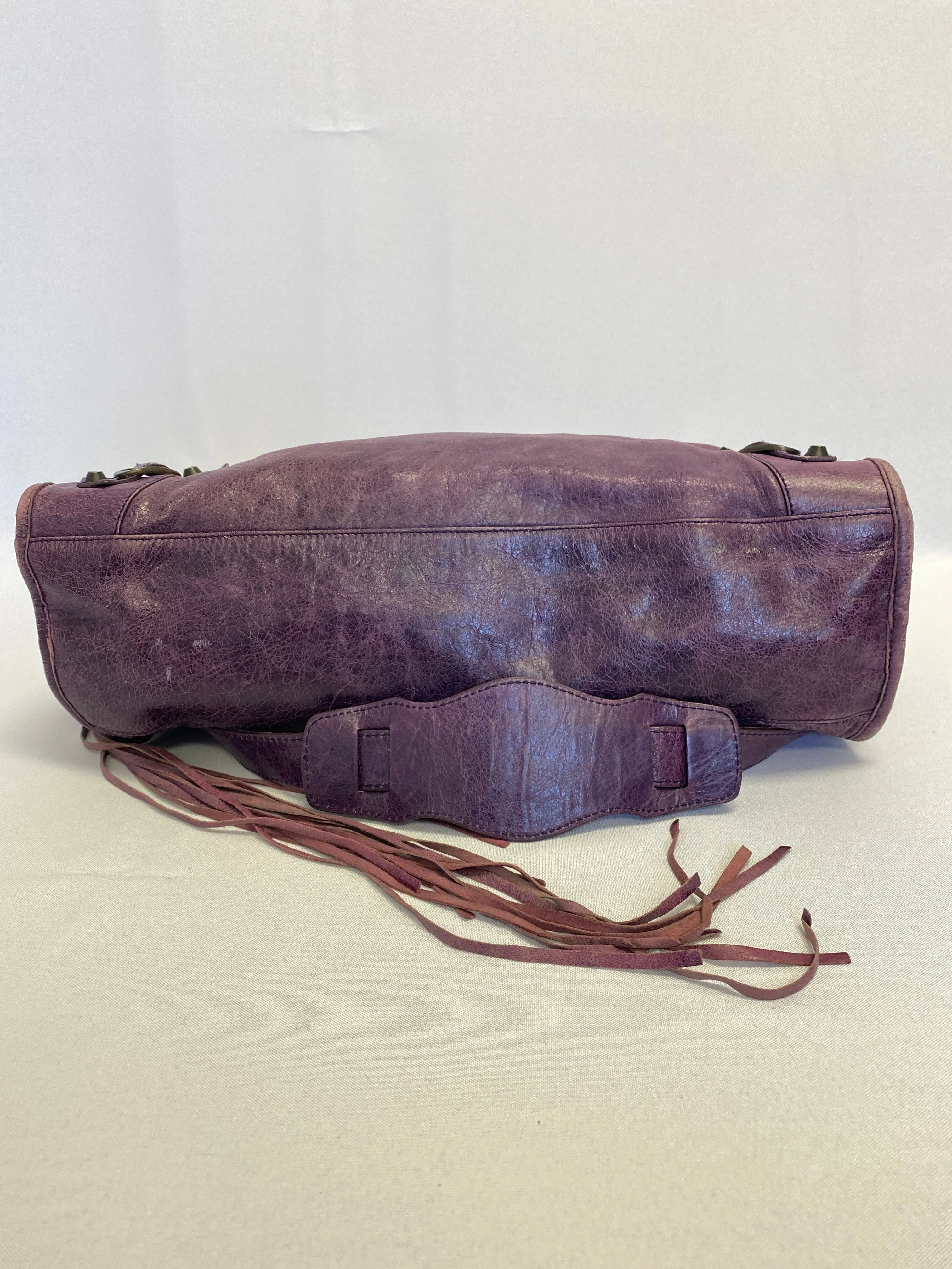Balenciaga Classic Motocross City Bag Purple