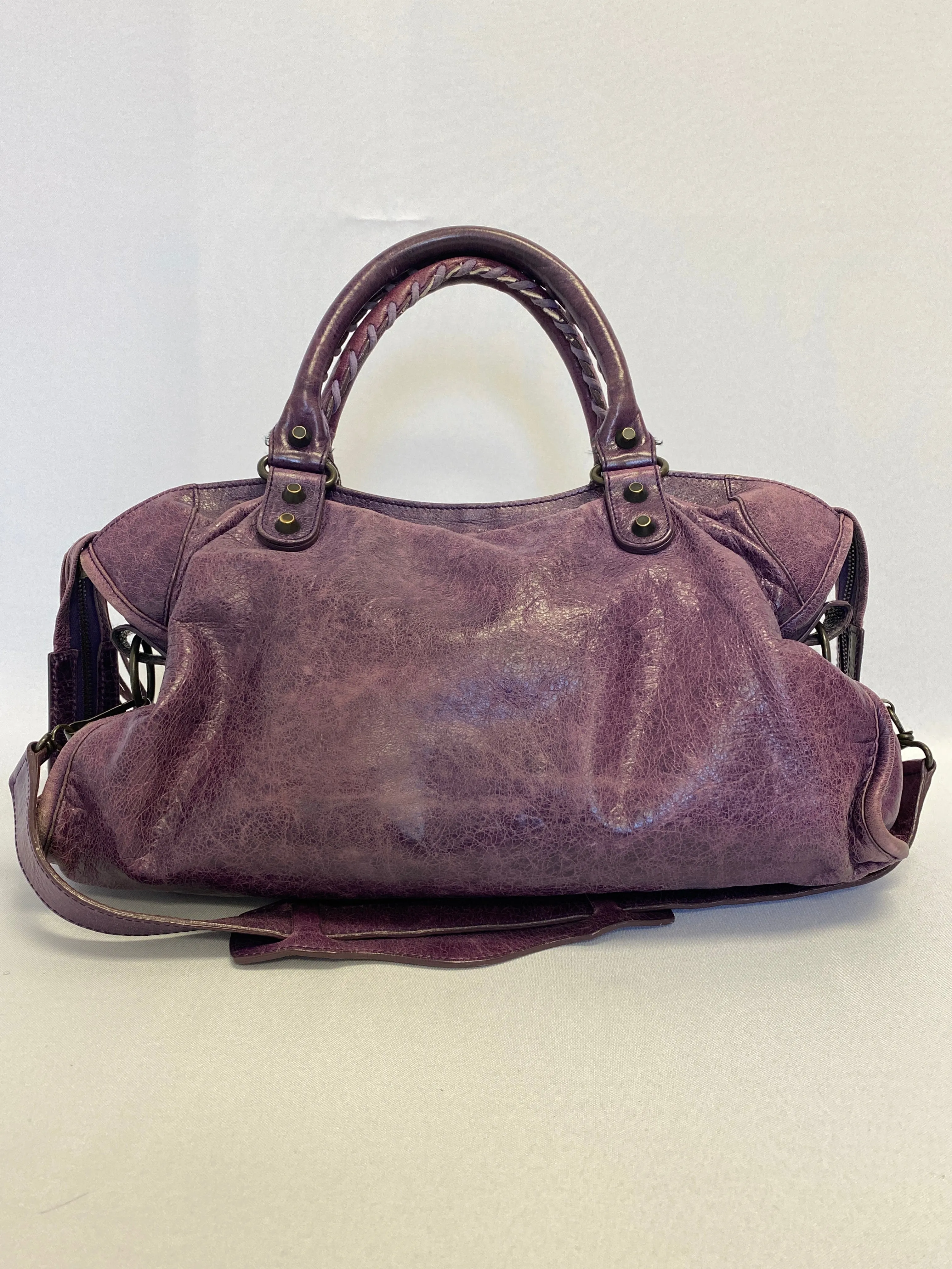 Balenciaga Classic Motocross City Bag Purple