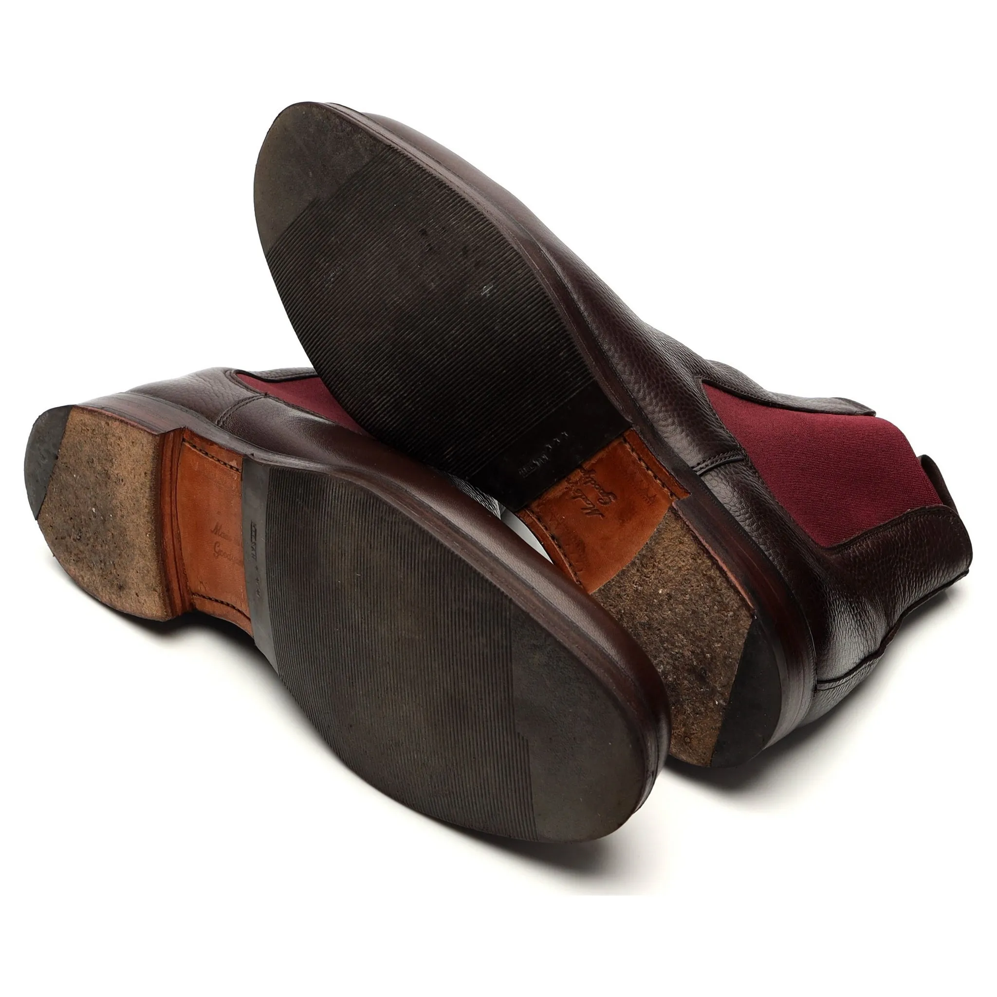 'Barnes II' Dark Brown Grain Leather Boots UK 7 F