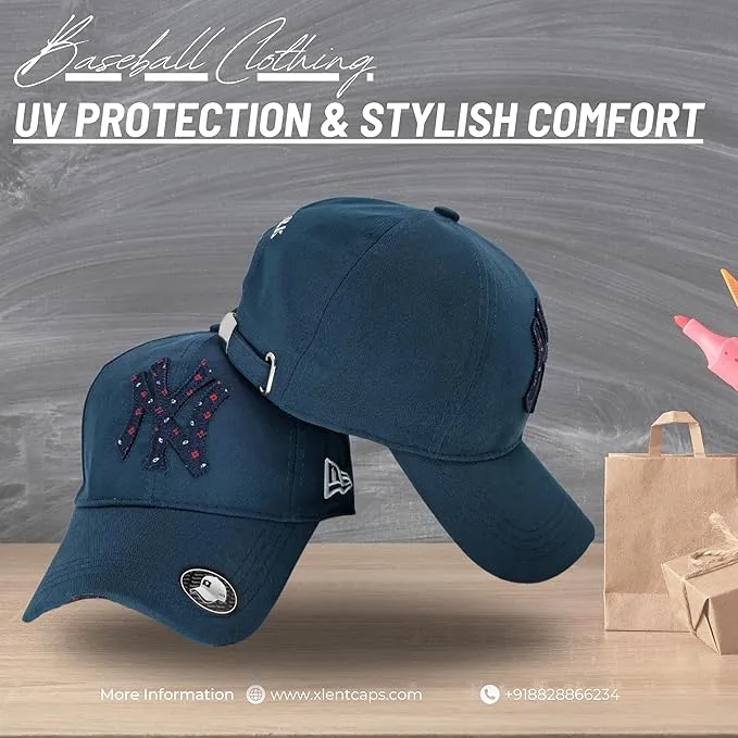 Baseball Cap for Men | Free Size Adjustable Snapback Caps | Embroidered Patch | Cotton | UV Protection | Fashionable Hat for Women and Girs Original