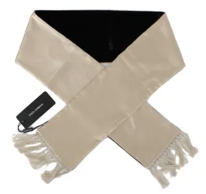 Beige Brown Silk Scarf