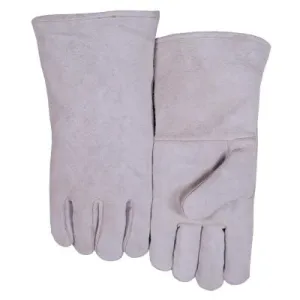 Best Welds Leather Welder's Gloves, Shoulder Split Cowhide, Large, Gray, 200GC