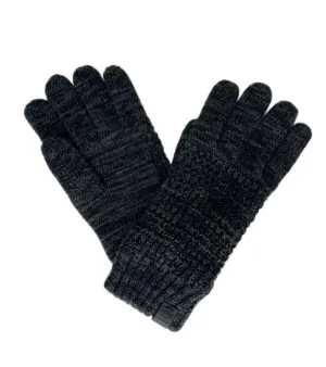 Bickley   Mitchell Men's Black Twist Basic Knitted Gloves One Size NWT