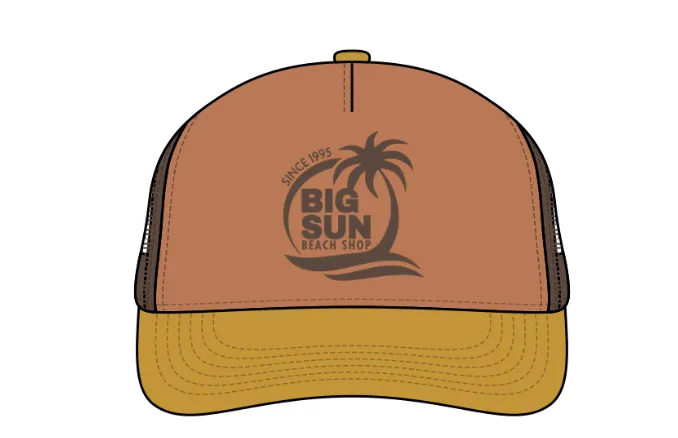 Big Sun Embroidered Trucker Hat - NEW
