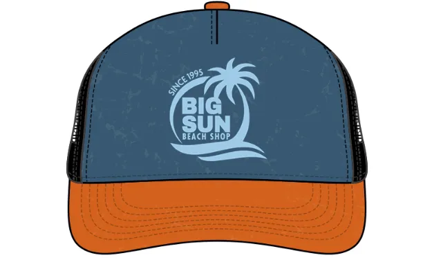 Big Sun Embroidered Trucker Hat - NEW