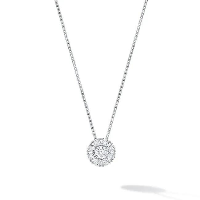 Birks 18K White Gold and Diamond Snowflake Necklace