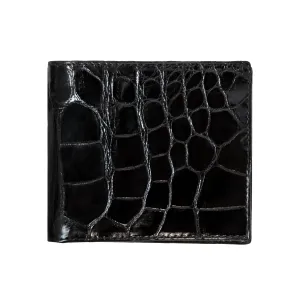Black Alligator Bi-Fold Wallet