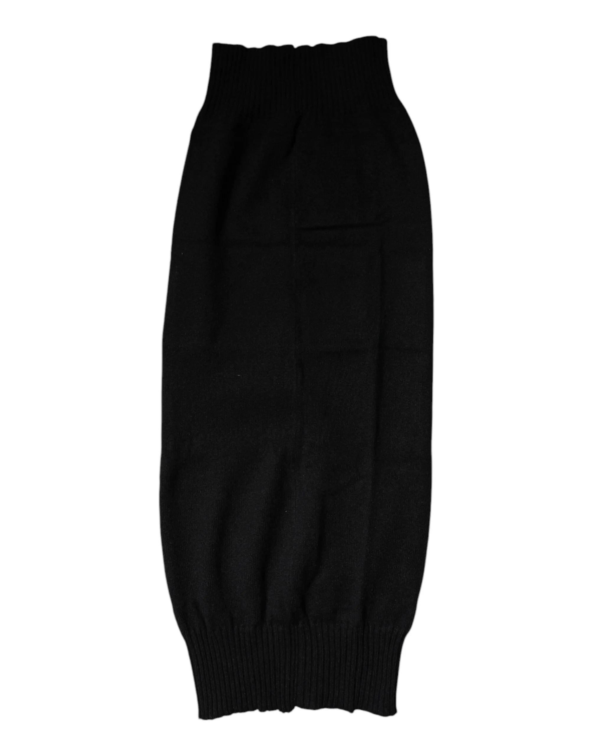 Black Cashmere Knitted Neck Warmer Foulard Scarf
