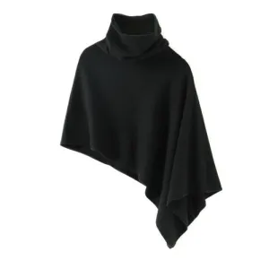 Black Cashmere Poncho
