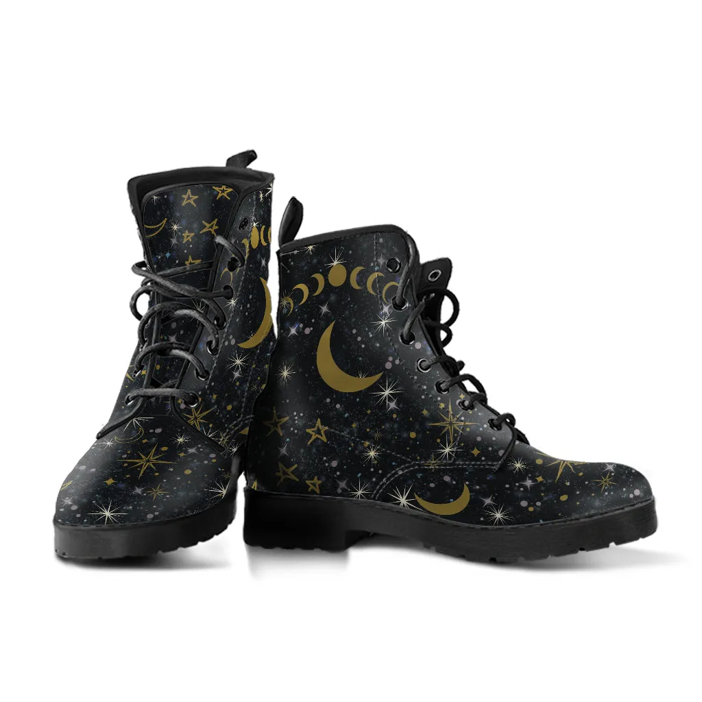 Black Moons Vegan Ankle Boots