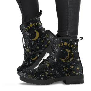 Black Moons Vegan Ankle Boots
