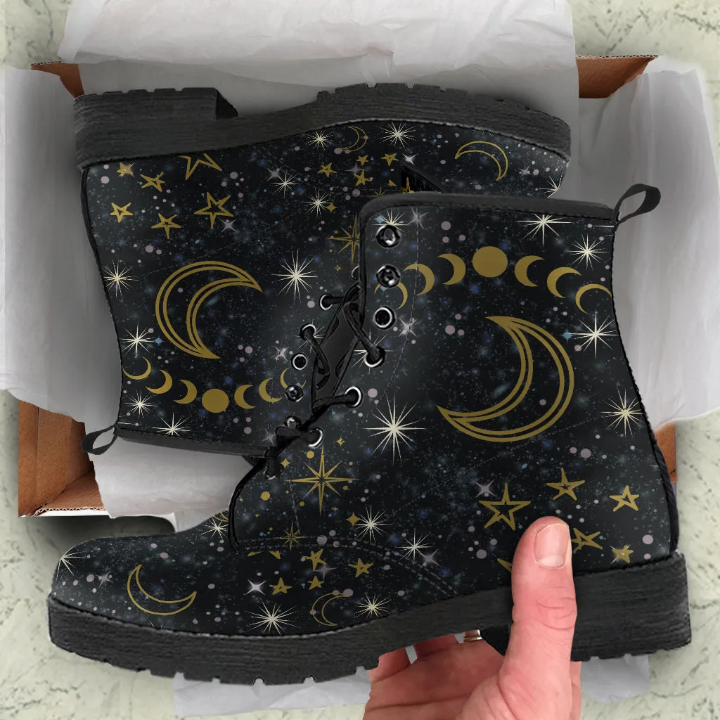 Black Moons Vegan Ankle Boots