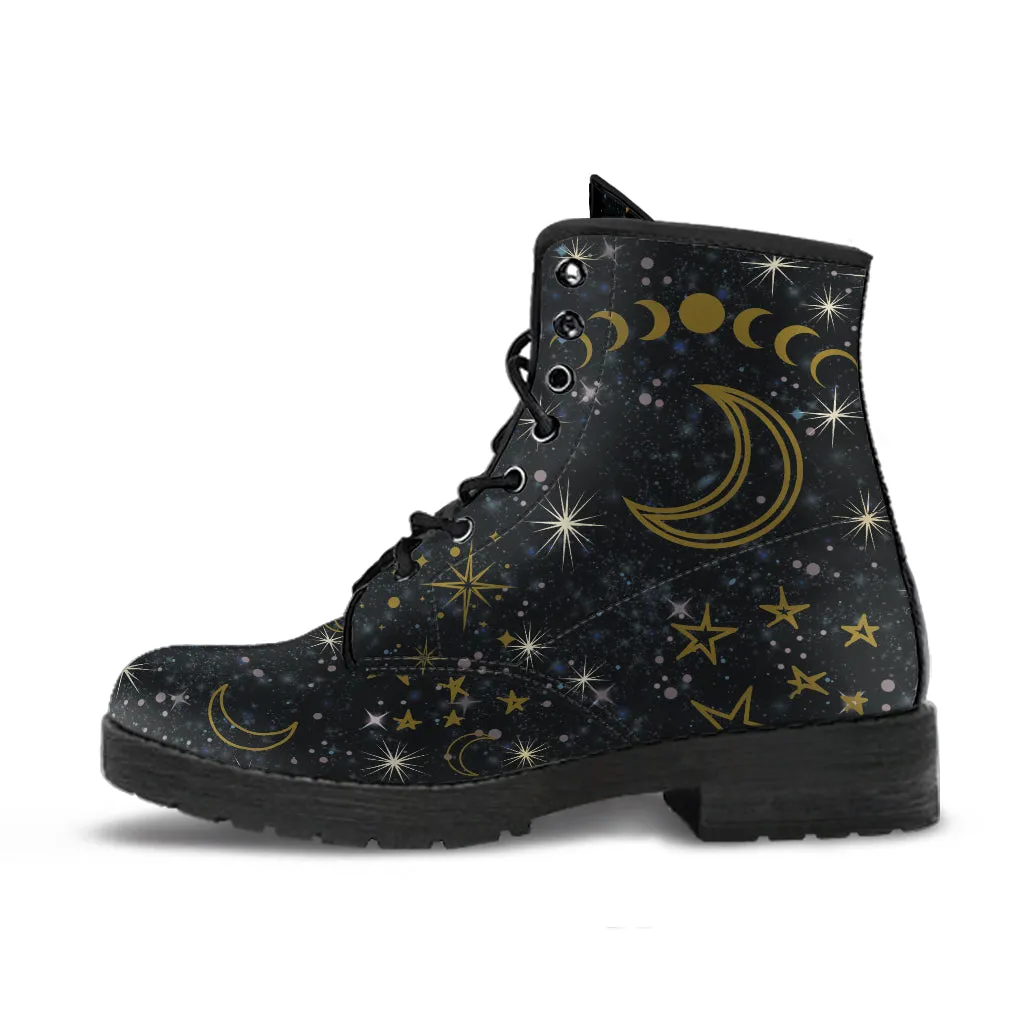Black Moons Vegan Ankle Boots